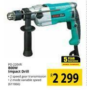 Builders Warehouse Ryobi 800W Impact Drill PD-220VR offer