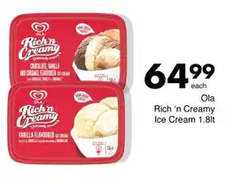 Save Ola Rich 'n Creamy Ice Cream offer