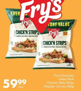Save Fry's Everyday Value Pack Chicken Style Strips Regular/ Chunky offer