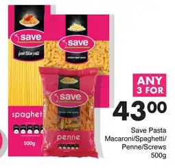 Save Save Pasta Macaroni/ Spaghetti/ Penne/ Screws offer