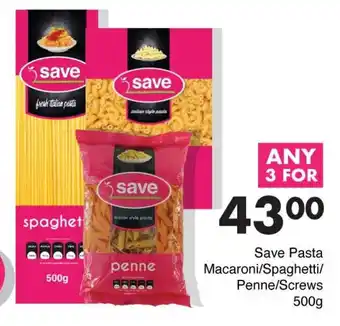 Save Save Pasta Macaroni/ Spaghetti/ Penne/ Screws offer