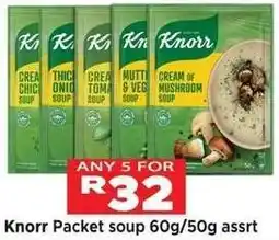 Supa Store Knorr Packet soup 60g/50g assrt offer