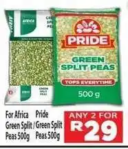 Supa Store For Africa Green Split Peas 500g / Pride Green Split Peas 500g offer
