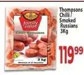 Supa Store Thompsons Chilli Smoked Russians 3Kg offer