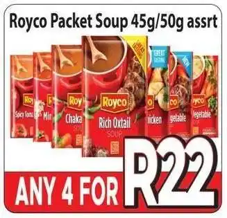 Supa Store Royco Packet Soup 45g/50g assrt offer