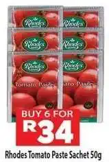 Supa Store RHODES Tomato Paste Sachet 50g offer