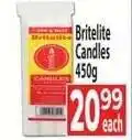Supa Store BRITELITE CANDLES 450g offer