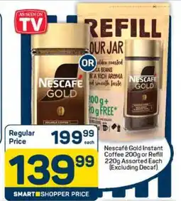 Pick n Pay Nescafé Gold Instant Coffee 200g or Refill 220g Assorted Each (Excluding Decaf) offer