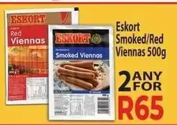 Supa Store Eskort Smoked/Red Viennas 500g offer