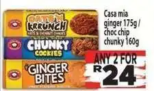 Supa Store Casa mia ginger 175g / choc chip chunky 160g offer