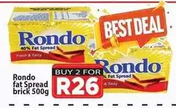 Supa Store Rondo fat Spread brick 500g offer
