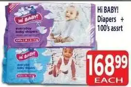 Supa Store Hi BABY! diapers 100's assrt offer