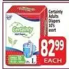 Supa Store Certainty Adults Diapers offer