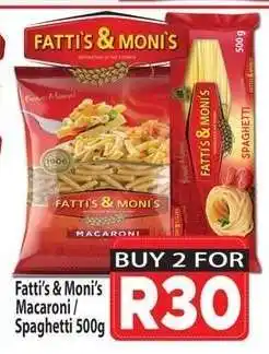 Supa Store Fatti's & Moni's Macaroni/Spaghetti 500g offer