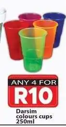 Supa Store Darsim colours cups 250ml offer