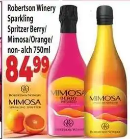 Supa Store Robertson Winery Sparkling Spritzer Berry/Mimosa/Orange/non-alch 750ml offer