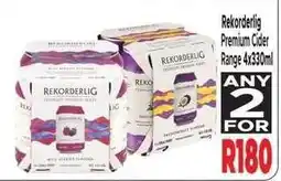 Supa Store Rekorderlig Premium Cider Range 4x330ml offer