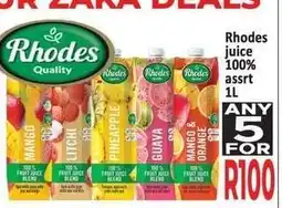 Supa Store Rhodes juice 100% assrt 1L offer