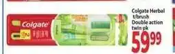 Supa Store Colgate Herbal t/brush Double action twin pk offer