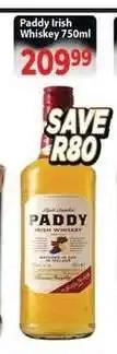 Supa Store Paddy Irish Whiskey 750ml offer