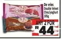 Supa Store De vries Double Velvet Choc/Yoghurt 185g offer