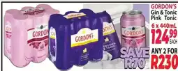 Supa Store Gordon's Gin & Tonic/Pink Tonic offer