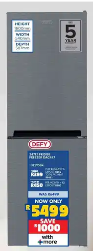 Russells 247lt fridge freezer dac447 offer