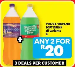 Usave Twizza/ ubrand soft drink offer