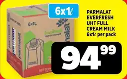 Usave Parmalat everfresh uht full cream milk offer