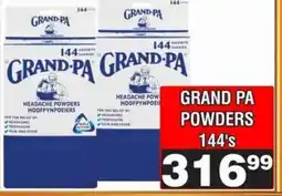 Advance Cash n Carry Grand pa powders offer