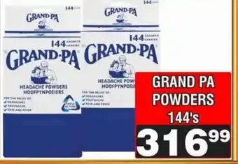 Advance Cash n Carry Grand pa powders offer