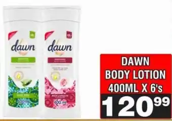 Advance Cash n Carry Dawn body lotion offer