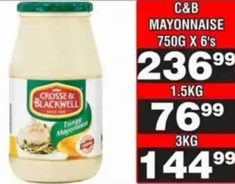 Advance Cash n Carry Crosse & blackwell mayonnaise offer