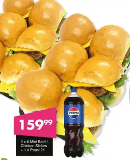 Save Hyper Mini Beef/ Chicken Sliders + Pepsi offer