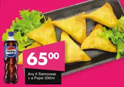 Save Hyper Samoosas + Pepsi offer