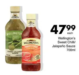 Save Wellington's Sweet Chilli/ Jalapeño Sauce offer