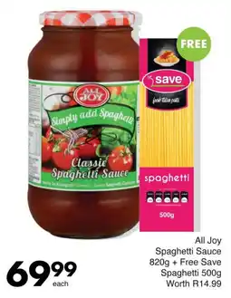 Save All Joy Spaghetti Sauce offer