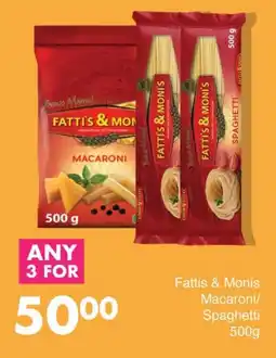 Save Fattis & Monis Macaroni/ Spaghetti offer