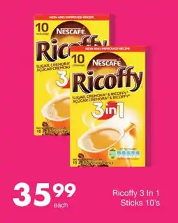 Save Nescafe Ricoffy 3 In 1 Sticks offer