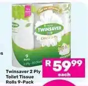 Game Twinsaver 2 Ply Toilet Tissue Rolls 9-Pack offer