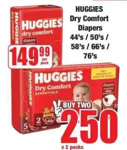 Boxer HUGGIES Dry Comfort Diapers offer