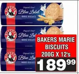 Advance Cash n Carry BAKERS MARIE BISCUITS 200G X 12's offer