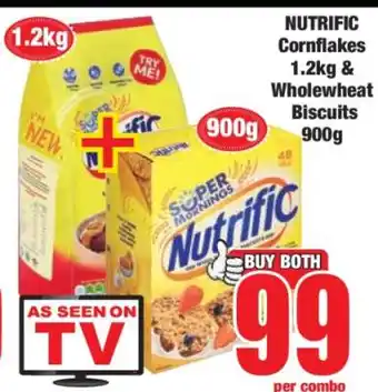 Boxer NUTRIFIC Cornflakes 1.2kg & Wholewheat Biscuits 900g offer