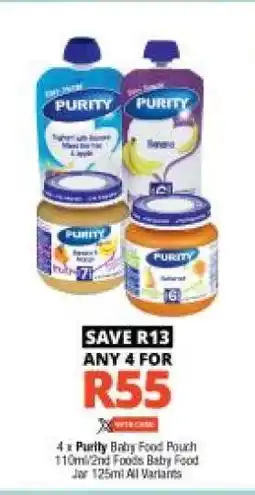 Checkers Purity Baby Food offer