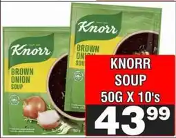 Advance Cash n Carry KNORR SOUP 50G X 10's offer