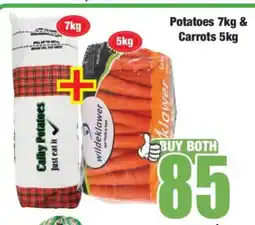 Boxer Potatoes 7kg & Carrots 5kg offer