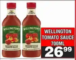 Advance Cash n Carry WELLINGTON TOMATO SAUCE 700ML offer
