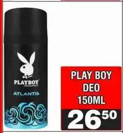 Advance Cash n Carry Play Boy Deo 150ml offer
