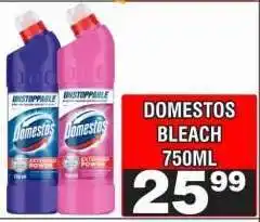 Advance Cash n Carry DOMESTOS BLEACH 750ML offer
