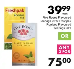 Save Five Roses Flavoured Teabags/ Freshpak Rooibos Flavoured Teabags offer